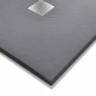 Rectangular Shower Tray 140x90 in Resin Stone Effect Finish - Domio Viadurini
