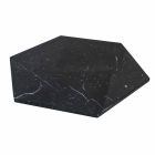 Hexagonal Serving Plate in White Carrara Marble or Black Marquinia - Ludivine Viadurini