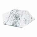 Hexagonal Serving Plate in White Carrara Marble or Black Marquinia - Ludivine
