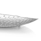 Plate Empty Pocket Silver Metal Leaf Design Centerpiece - Tourette Viadurini