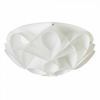 3 lights ceiling lamp made in Italy pearl white, diameter 51 cm, Lena