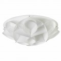 Modern design ceiling lamp Lena, pearl white finish, 70 cm diam. 