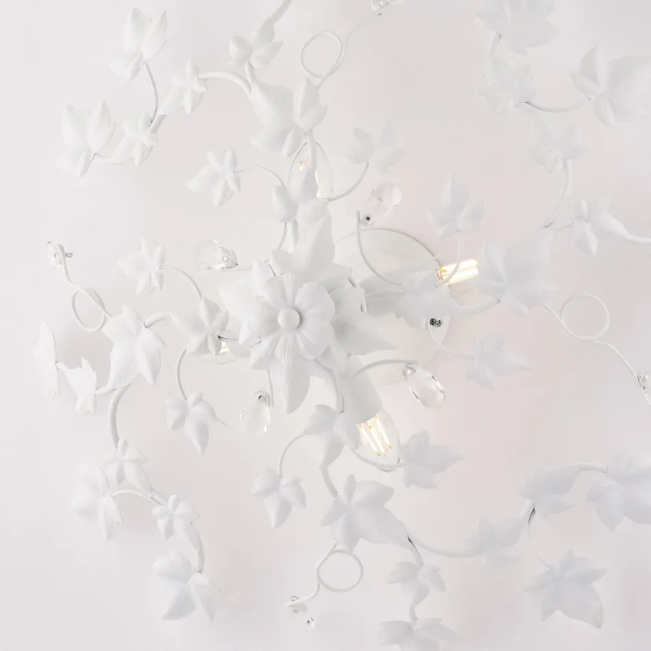 6-light metal and crystal ceiling light for interiors with a sophisticated style – Orchidea Viadurini