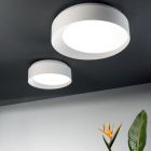 Dimmable LED Ceiling Light in Black or White Painted Metal - Ascania Viadurini