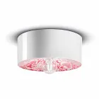 Circular Ceiling Light in Colored Ceramic Made in Italy - Ferroluce Pi Viadurini