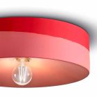 Circular Ceiling Light in Colored Ceramic Made in Italy - Ferroluce Pi Viadurini