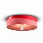 Circular Ceiling Light in Colored Ceramic Made in Italy - Ferroluce Pi Viadurini