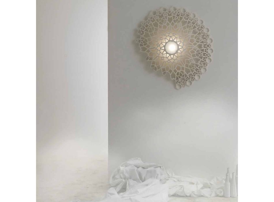 Ceiling light Applique in Technopolymer White or Gold Design 2 Sizes - Cathedral