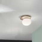 Wall Lamp in Blown Glass with Metal Structure - Swallow Viadurini