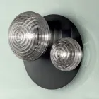 Wall Lamp in Blown Glass with Metal Structure - Swallow Viadurini