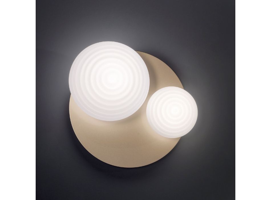 Wall Lamp in Blown Glass with Metal Structure - Swallow Viadurini