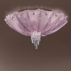 Handmade Venetian Glass and Metal Ceiling Lamp Made in Italy - Fabiana Viadurini