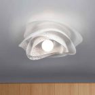 Modern design white ceiling lamp diameter 55 cm Antalya, made in Italy Viadurini