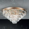 Classic Gold Metal Ceiling Lamp and Luxury Crystal Pendants - Jerome