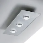 Ceiling Light with Flat Glass Plate with Lowerings - Kora Viadurini