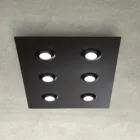 Ceiling Light with Flat Glass Plate with Lowering Made in Italy - Kora Viadurini