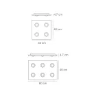 Ceiling Light with Flat Glass Plate with Lowering Made in Italy - Kora Viadurini