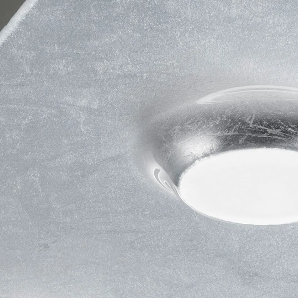 Ceiling Light with Flat Glass Plate with Lowering Made in Italy - Kora Viadurini