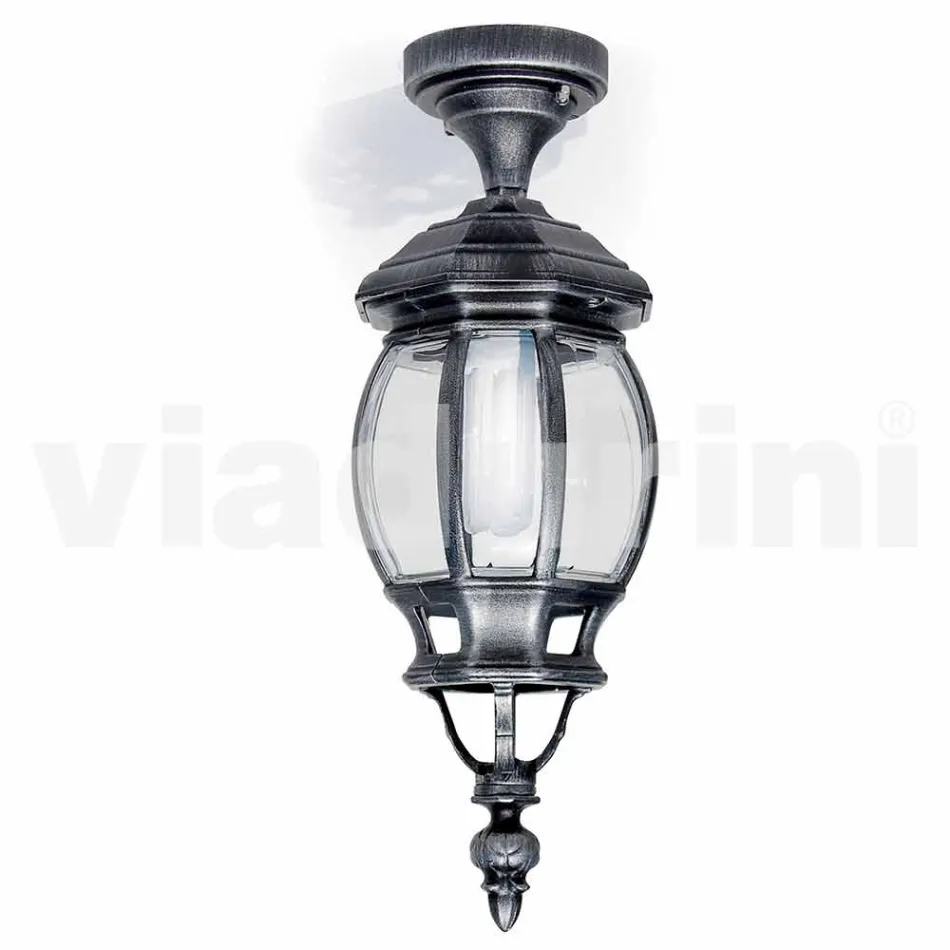 Outdoor ceiling lamp in die-cast aluminum made in Italy, Anika Viadurini