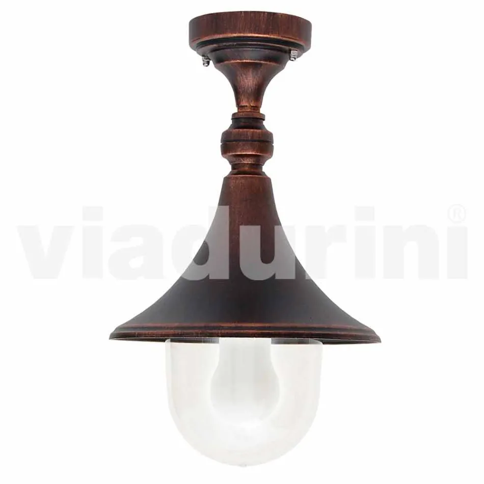 Garden ceiling lamp in die-cast aluminum made in Italy, Anusca Viadurini