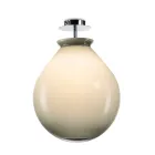 Large Shaded Glass and Metal Ceiling Light Made in Italy - Iride Viadurini