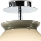 Large Shaded Glass and Metal Ceiling Light Made in Italy - Iride Viadurini