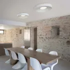 Modern Design Living Room Ceiling Lamp in Matt White Plaster - Licorice Viadurini
