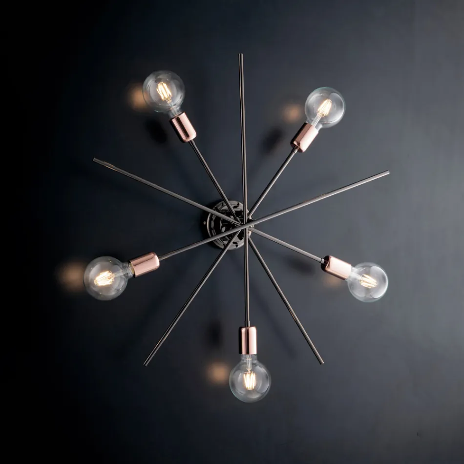 Iron Ceiling Lights Made in Italy for Interior Decorating - Netherlands Viadurini