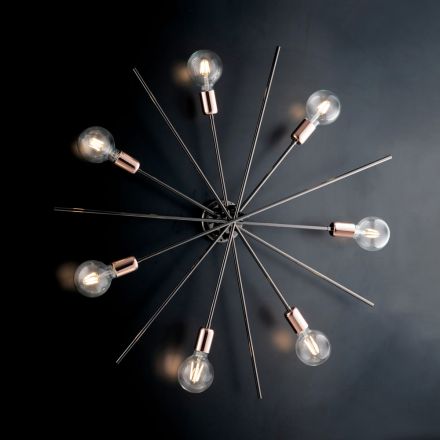 Iron Ceiling Lights Made in Italy for Interior Decorating - Netherlands Viadurini