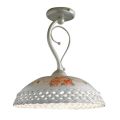 Perforated and Decorated Handmade Ceramic Hook Ceiling Lamp - Verona