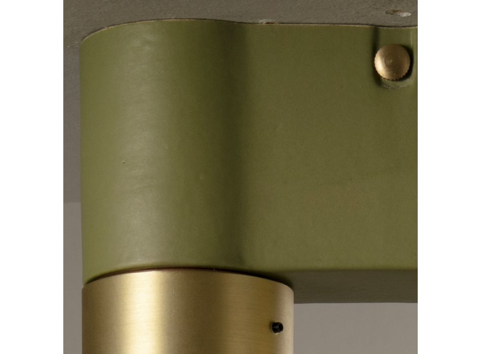 Ceiling Lamp in Ceramic and Brushed Brass Handmade in Italy - Toscot Match