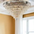 Golden Iron Ceiling Light with Rhinestones Made in Italy - Kiev