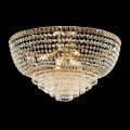 Golden Iron Ceiling Light with Rhinestones Made in Italy - Bavaria