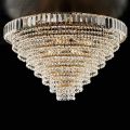 Golden Iron Ceiling Light with Rhinestones Made in Italy - Kiev