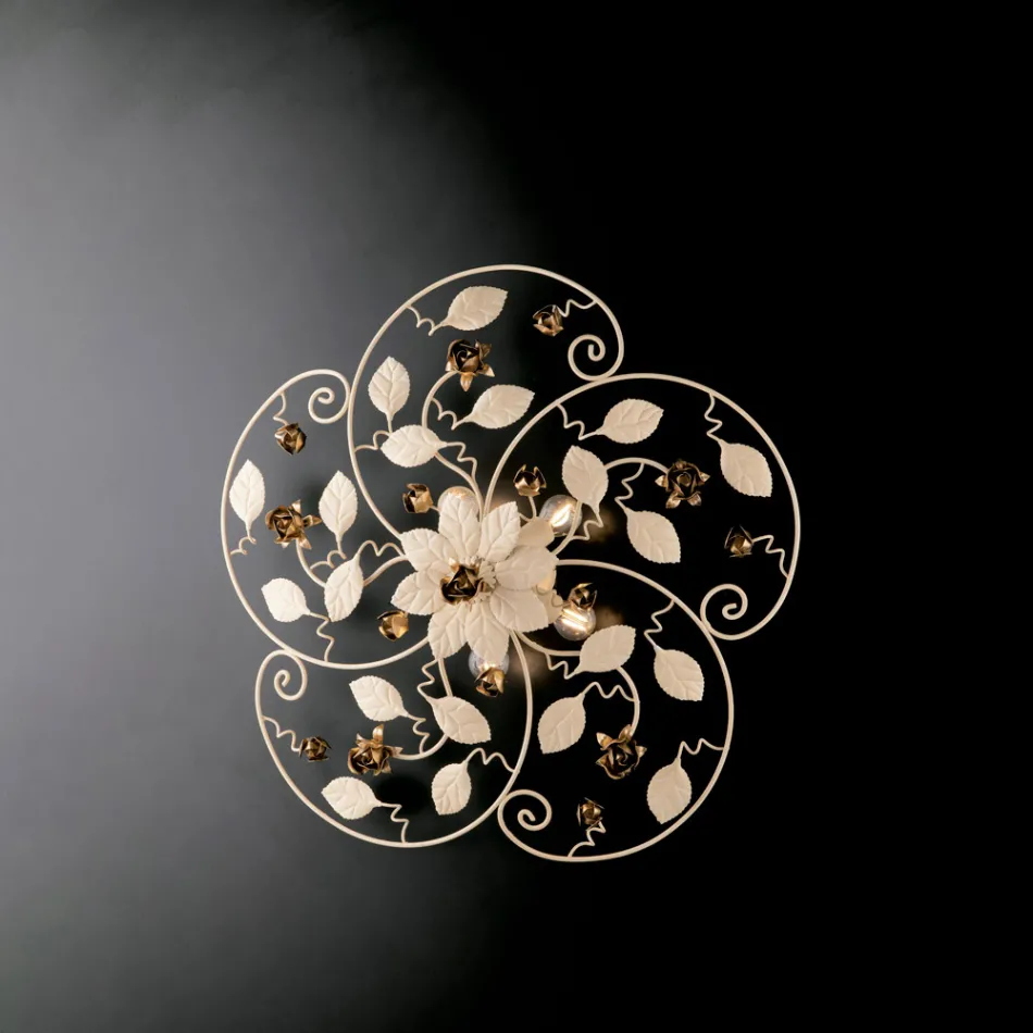 Lacquered Iron Ceiling Light Made in Italy for Interior Decor - Capri Viadurini