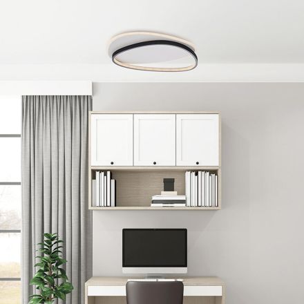 Ophiuchus Black and White LED Metal Ceiling Light for Interior Lighting Viadurini