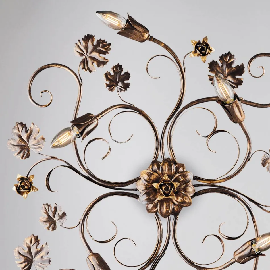 Italian-made chrome LED ceiling light for modern spaces – Fiore Viadurini