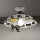Handmade Metal and Ceramic Ceiling Lamp with Passanastri - Naples Viadurini
