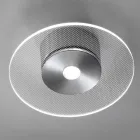 Metal Ceiling Light with Micro-Dotted Plexiglass Diffuser - Nora Viadurini