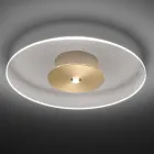 Metal Ceiling Light with Micro-Dotted Plexiglass Diffuser - Nora Viadurini