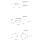 Metal Ceiling Light with Micro-Dotted Plexiglass Diffuser - Nora Viadurini