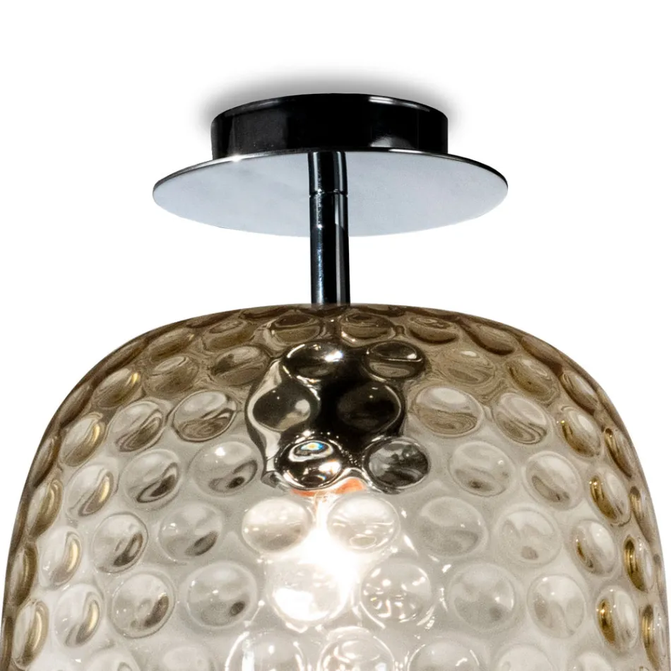 Ceiling Light in Blown Glass, Cased or Transparent, Made in Italy - Calima Viadurini