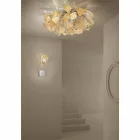 Venetian Glass and Metal Ceiling Lamp, Handmade in Italy - Diamonique Viadurini