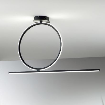 Dimmable LED Metal Ceiling Light with Silicone Diffuser - Marmore Viadurini