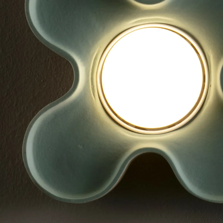 Modern Ceramic Ceiling Lamp Handmade in Italy - Toscot Clover Viadurini