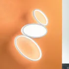 Modern Dimmable LED Ceiling Lamp in White or Gold Metal - Raissa Viadurini