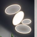 Modern Dimmable LED Ceiling Lamp in White or Gold Metal - Raissa