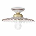 Rustic design ceramic ceiling lamp L'Aquila by Ferroluce