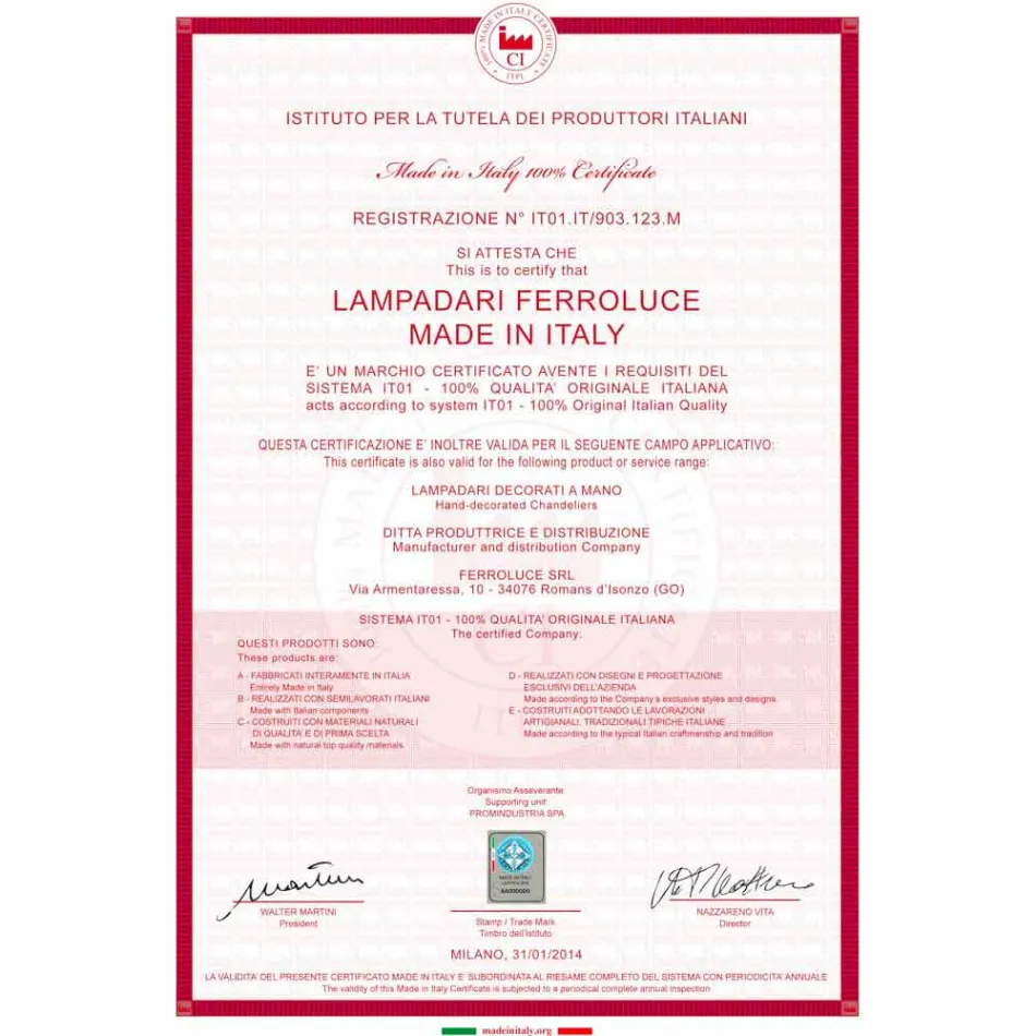 Ceiling nautical style ceramic with grid Mary Ferroluce Viadurini