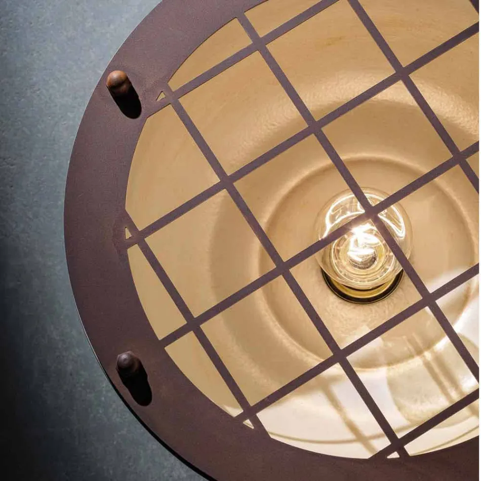 Ceiling nautical style ceramic with grid Mary Ferroluce Viadurini